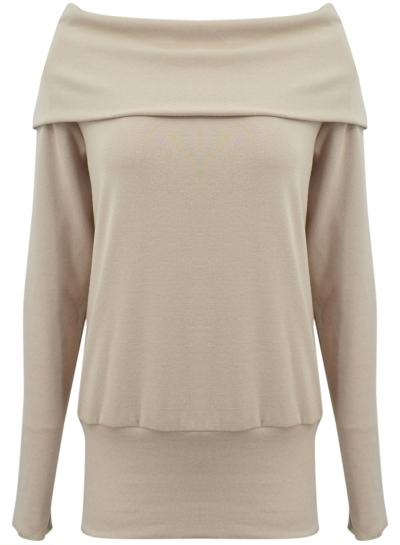 Oasap Women's Fashion Solid Off Shoulder Pullover Sweatshirt