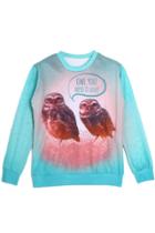 Oasap Owl You Need Is Love Sweatshirt