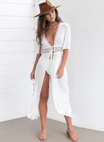 Oasap Half Sleeve Cover Up Cardigan Dress