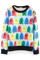 Oasap Cute Popsicle Pattern Sweatshirt