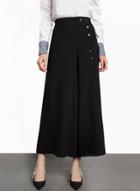 Oasap High Waist Button Down Wide Leg Pants