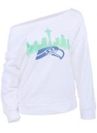 Oasap Fashion One Shoulder Printed Loose Pullover Sweatshirt