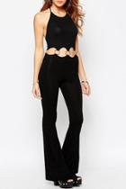 Oasap Trendy Metal O Ring Detail Jumpsuit