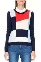 Oasap Stylish Color Block Pullover Sweater