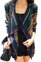 Oasap Bohemian Long Sleeve Cape Knit Cardigan
