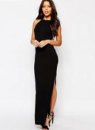 Oasap Fashion Sexy Slim Dress With Side Split