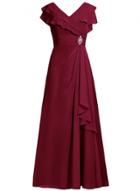 Oasap V Neck Sleeveless Maxi Wedding Evening Dress