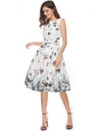 Oasap Floral Print Bow Tie Waist Sleeveless Dress