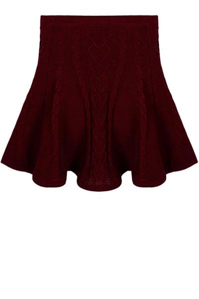 Oasap A-line Cable Knitted Skirt