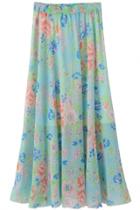 Oasap Dreamy Floral Print Midi Skirt