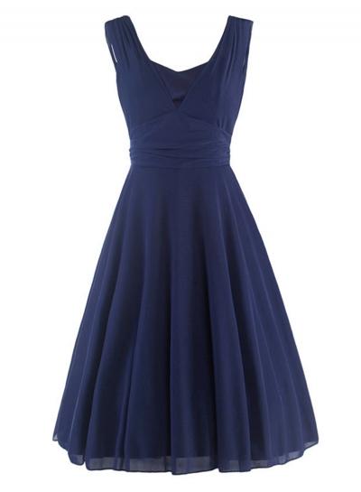 Oasap Elegant Sleeveless Cocktail Swing Dress