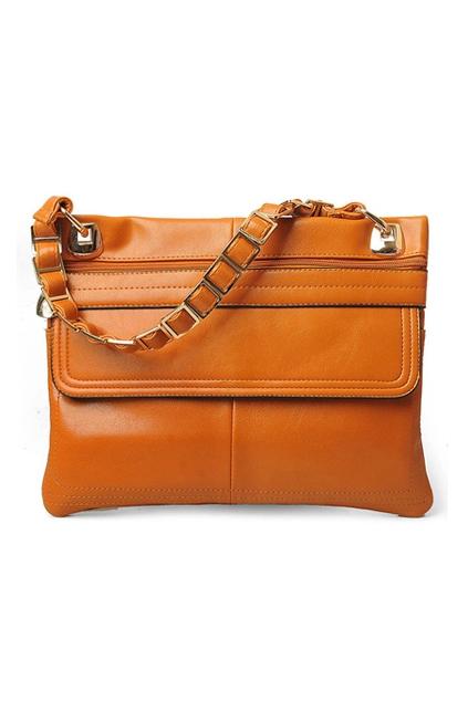 Oasap Pure Color Square Shaped Shoulder Bag