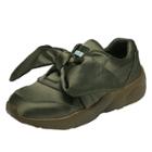 Oasap Casual Round Toe Bow Flat Heels Sports Shoes
