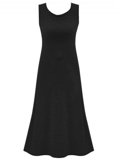 Oasap Women's Classic Round Neck Sleeveless Knit Dress