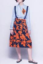 Oasap Fashion Floral Printed Overall Skirt