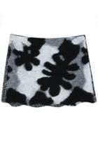 Oasap Vintage Flounced Woolen Broche Mini Skirt