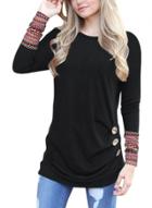 Oasap Round Neck Long Sleeve Splicing Pullover Tee