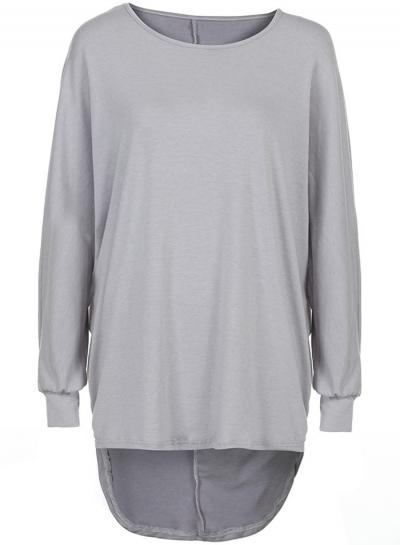 Oasap Batwing Sleeve Loose Fit Irregular Tee