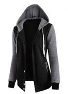 Oasap Patchwork Single Breasted Casual Hoodie