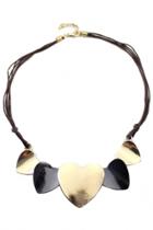 Oasap Multi-strand Heart Bib Necklace