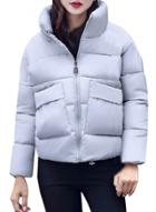 Oasap Women's Fashion Winter Stand Collar Short Down Jacket