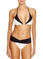 Oasap Black And White Panel Bikini