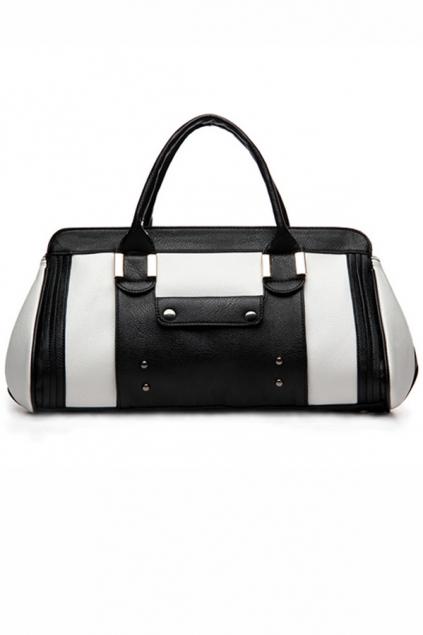 Oasap Color Block Zebra Handbag