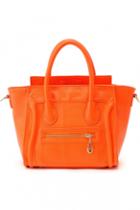 Oasap Bat-shaped Faux Leather Tote