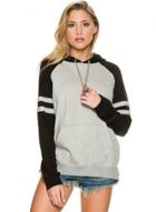 Oasap Long Sleeve Color Splicing Hoodies