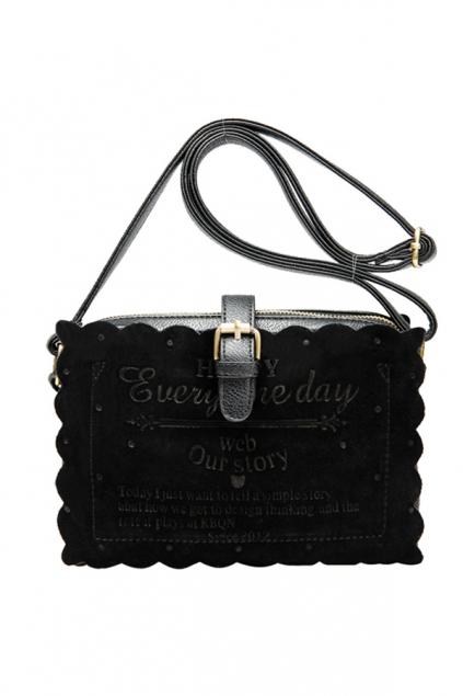 Oasap Characters Engraving Shoulder Bag