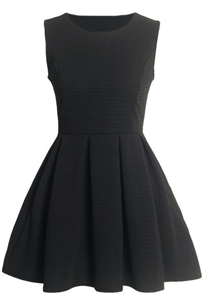 Oasap Fashion Sleeveless Structured Mini Dress