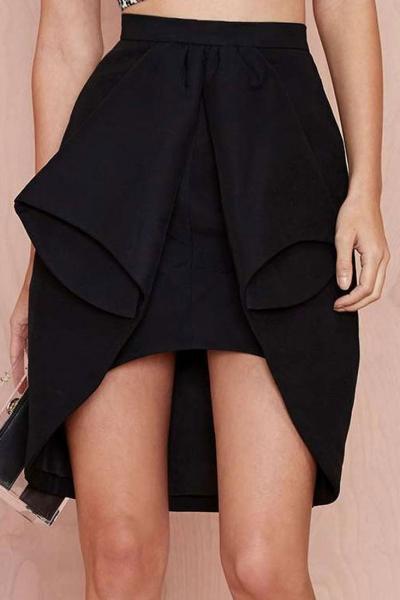 Oasap Cameo Night Swim Overlay Skirt