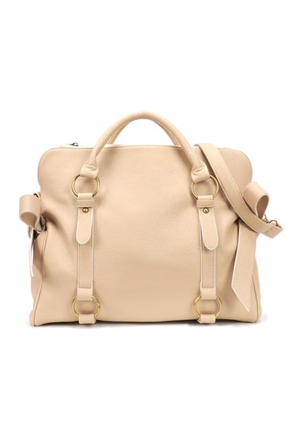 Oasap Pure Color Strap Embellished Shoulder Bag