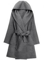 Oasap Fashion Solid Hooded Trench Coat With Belt