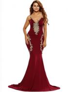 Oasap V Neck Spaghetti Strap Hollowed Out Fish Tail Maxi Prom Dress
