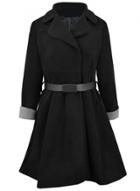 Oasap Women's Fashion Shawl Collar Long Sleeve Belted Woolen Coat