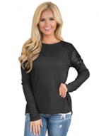Oasap Fashion Long Sleeve Sequins High Low Tee