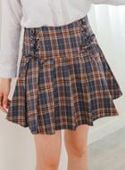 Oasap High Waist Plaid Printed Mini Skirt