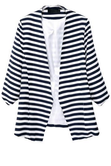 Oasap Vertical Striped Blazer