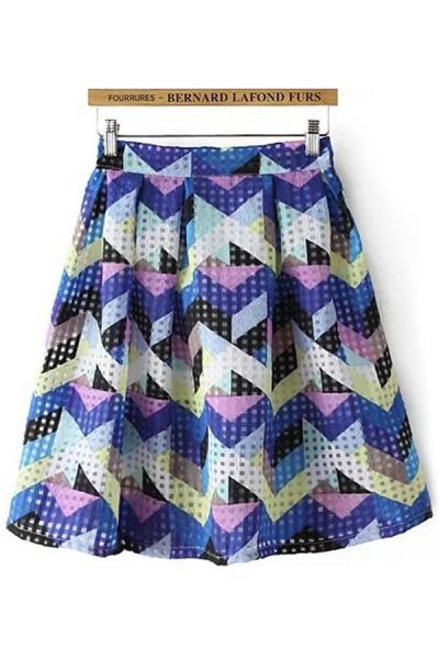 Oasap Geo Pattern Skirt