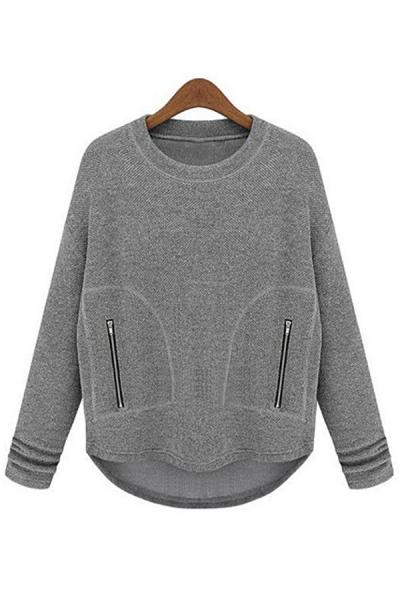 Oasap High-low Terry Sweatshirt