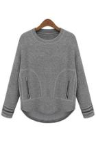 Oasap High-low Terry Sweatshirt