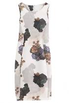 Oasap Artistic Floral Print Sleeveless Mini Bodycon Tank Dress