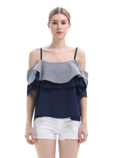 Oasap Plus Size Off Shoulder Slip Blouse