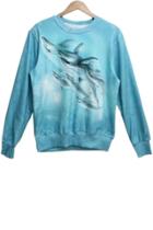 Oasap Dolphin Fleece Sweatshirt