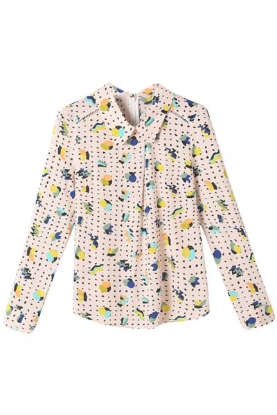 Oasap Delightful Graphic Button Down Shirt
