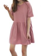 Oasap Women's Casual Short Sleeve Loose Fit Mini Dress