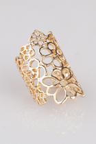 Oasap Cutout Floral Ring