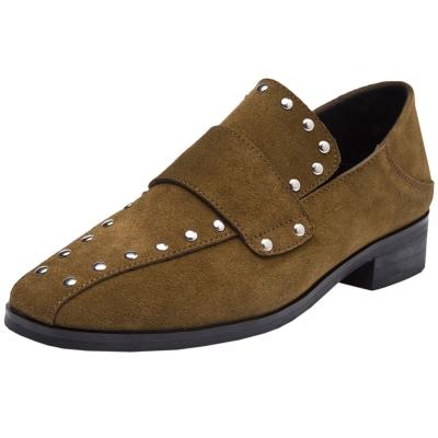 Oasap Comfortable Square Toe Slip On Flat