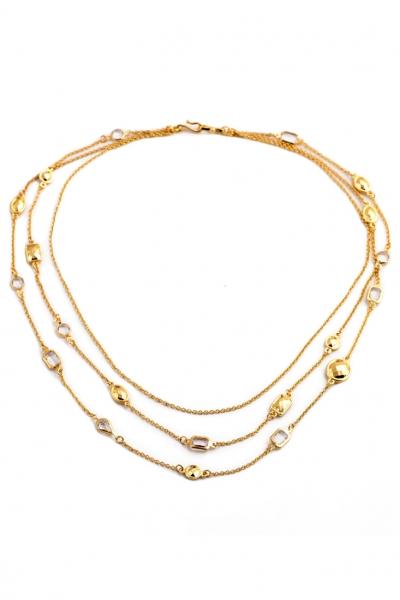Oasap Golden Tone Multi-strand Layered Necklace